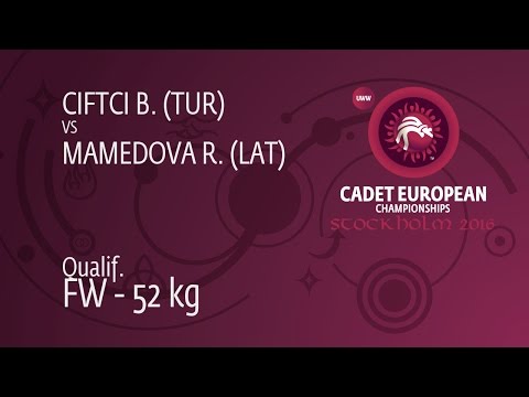 Qual. FW - 52 kg: B. CIFTCI (TUR) df. R. MAMEDOVA (LAT) by TF, 10-0