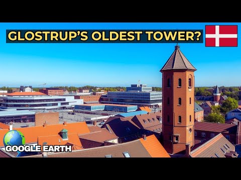 Flying Over Det Gamle Vandtårn: Glostrup’s Historic Tower! 🏰✈️