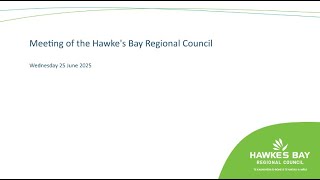 Meeting of the Hawke's Bay Regional Council  25 June 2025