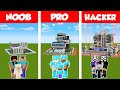 Minecraft NOOB vs PRO vs HACKER: SAFEST MODERN FAMILY HOUSE 2 - BUILD CHALLENGE / Animation