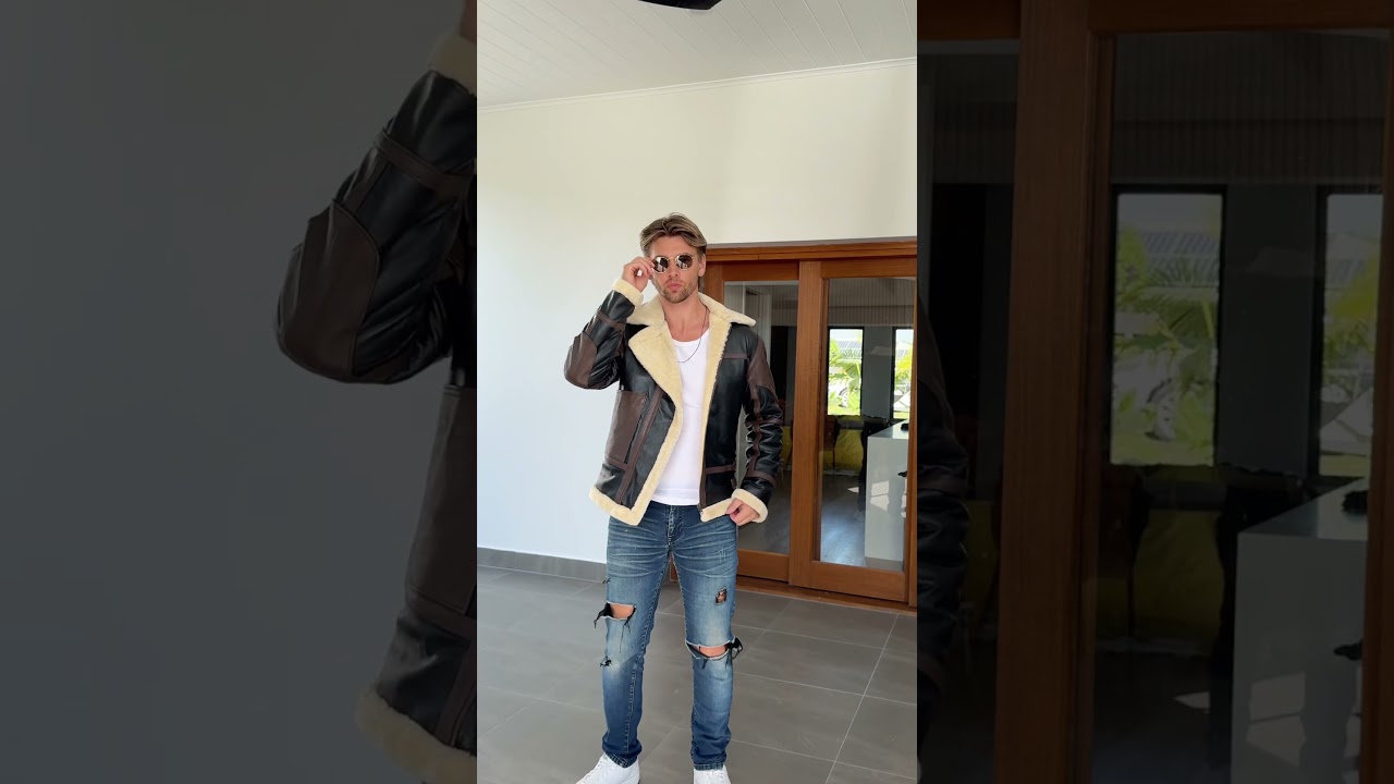Jason Tries the B3 Bomber Jacket – Real Lambskin Leather #shorts