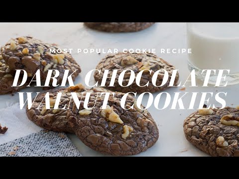 Dark Chocolate Walnut Cookies