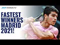 FASTEST Tennis Winners ⚡ | Madrid 2021