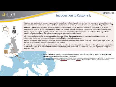 Introduction to customs classification - p1 - Customs and customs clearance - about HS and HTS