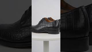 Men’s Navy Exotic Leather Loafers, Alligator Texture Formal Dress Shoes video