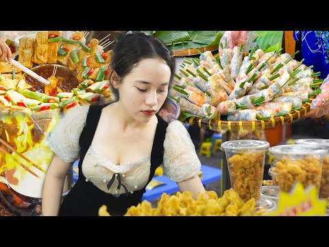 VIETNAMESE STREET FOOD Tour in Saigon 2024/ Beautiful Girl Sold 50 Kg American Style Chicken Per Day