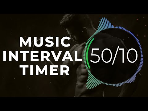 30 minute Interval Timer with Music - 50 sec of exercise and 10 sec of rest