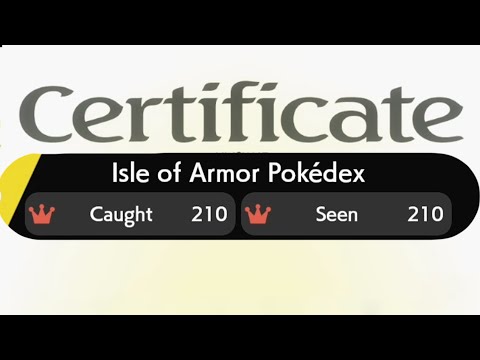 What happends if you finish the Isle of Armor Pokedex?