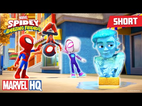 New Villain Hydro-Man Causes Trouble! 😱 | Meet Spidey and his Amazing Friends | @MarvelHQ @disneyjr​