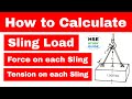 How To Calculate A Sling Load In Hindi How To Calculate Force Tension On Sling HSE STUDY GUIDE