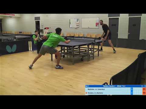 Jeandry Mathilda vs Ashwin Huiskes | Tafeltennis Zwolle - Effekt '74 | Hoofdklasse 26-11-2022