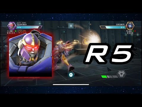 R5 Scorponok vs RoK Mixmaster & Sideswipe - Transformers: Forged to Fight