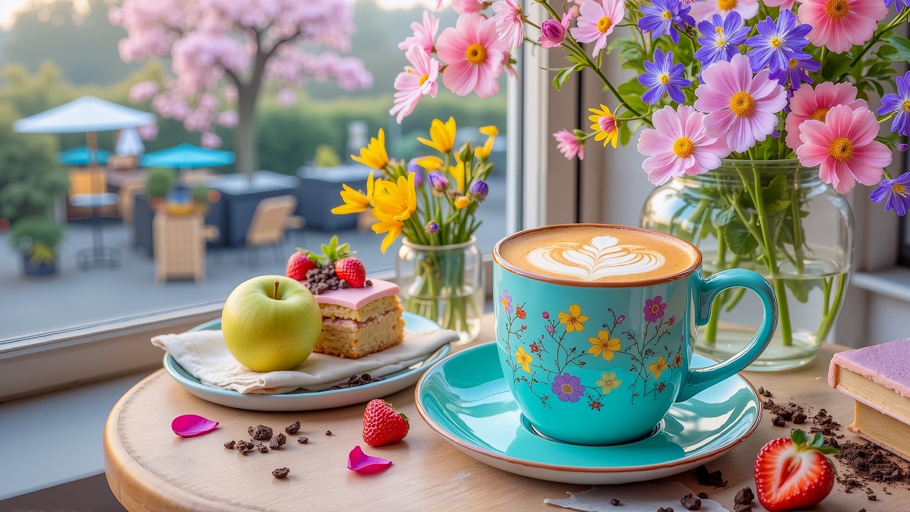 Smooth Spring Jazz ☕ Relaxing Morning Coffee Music with Positive Bossa Nova for Upbeat Moods