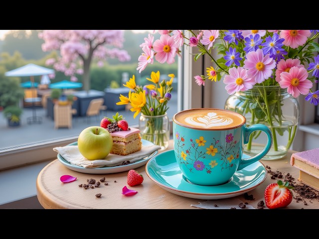 Smooth Spring Jazz ☕ Relaxing Morning Coffee Music with Positive Bossa Nova for Upbeat Moods SDDEFAULT Thumbnail