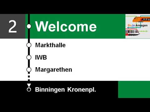 BVB Ansage TE 2 Bahnhof SBB - Binningen Kronenplatz 🏗️ | BoJa Ansagen