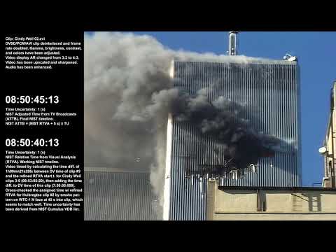 8:50:31am - 8:50:54am / WTC-1 N Face / Raw Video by Cynthia Weil - Part 2 of 6