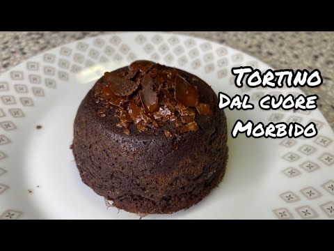 Tortino al cioccolato con cuore morbido e caldo  - ricetta facile e veloce -