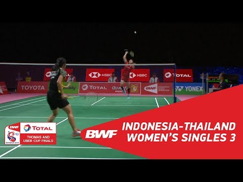 Uber Cup | WS3 | Ruselli HARTAWAN (INA) vs Busanan ONGBRAMRUNGPHAN (THA) | BWF 2018