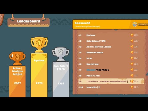 Axie Classic Season 22 Getting Top 10 Using the Best Comp!! Spiky Pliers + Bumpy Scarab!