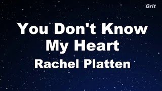You Don&#39;t Know My Heart - Rachel Platten Karaoke 【With Guide Melody】Instrumental