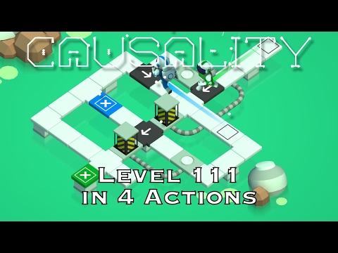 Causality: Set 1, Level 111 in Only 4 Actions Walkthrough & Solution - Achievement (by Loju Games) - YouTube