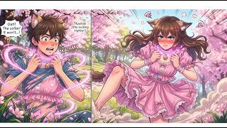 Boy Turns Into Cute Cat Girl: Magical Collar Transformation Anime Story