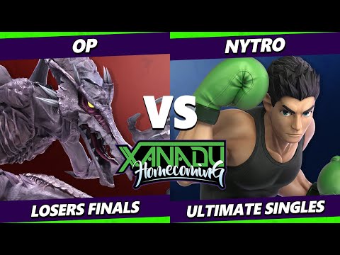 Xanadu Homecoming LOSERS FINALS - OP (Ridley) Vs. Nytro (Little Mac) Smash Ultimate - SSBU