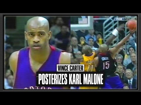 Vince Carter 23pts vs Lakers DUNKS ON KARL MALONE (2003.11.12)