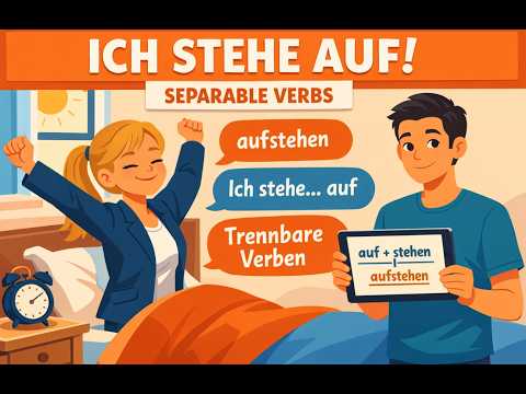 #66"Ich stehe AUF!" ποΈ | The Crazy German Separable Verbs Explained (A1)#podcast #learning #german