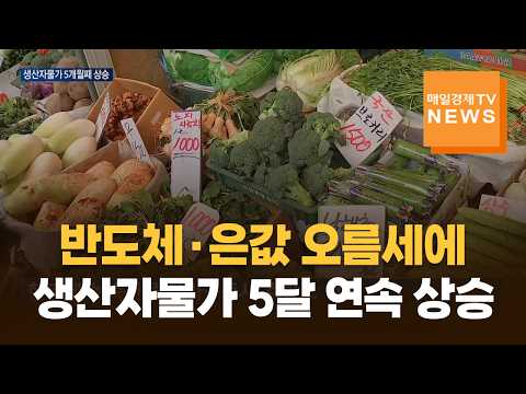 반도체·은값 오름세에…생산자물가 5달 연속 상승 https://img.youtube.com/vi/7hq_bwZ8kjM/hqdefault.jpg 반도체·은값 오름세에…생산자물가 5달 연속 상승