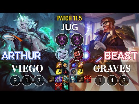 HLE Arthur Viego vs Beast Graves Jungle - KR Patch 11.5