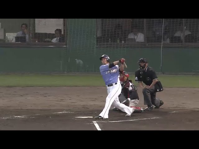 【3回裏】旭川の空に架けた!! ファイターズ・中田トップタイ21号アーチ 2015/6/24 F-M