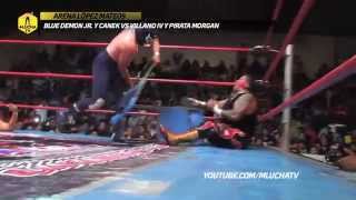 Blue Demon Jr. y Canek vs Villano IV y Pirata Morgan, Arena López Mateos