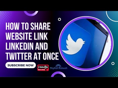 How to share website link LinkedIn and twitter at once