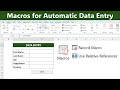Automate Data Entry In Excel How To Record Macros Step By Step