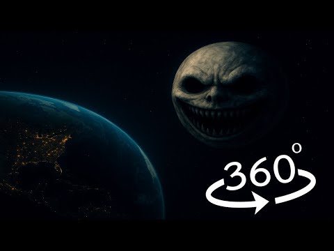 360° VR The Moon wakes up (cosmic horror/astrophobia animation)
