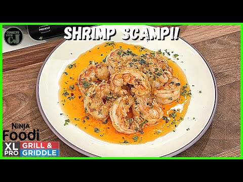 NINJA FOODI GRILL AND GRIDDLE SHRIMP SCAMPI RECIPE!