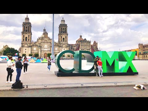 Visita el ZÓCALO, Plaza de la constitución en la CIUDAD DE MÉXICO🇲🇽[4K]