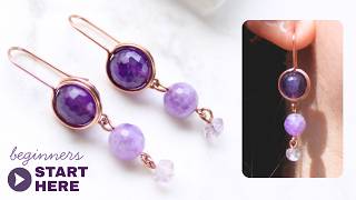 Beginner Wire Wrapped Earrings Tutorial | Easy DIY Jewelry (Start Here)