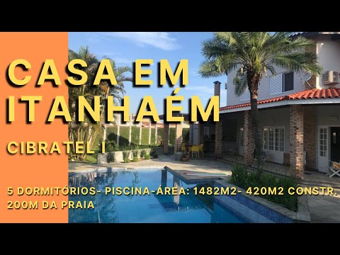 MANSÃO MARAVILHOSA -5DORMS- PISCINA- AMPLO TERRENO #itanhaem
