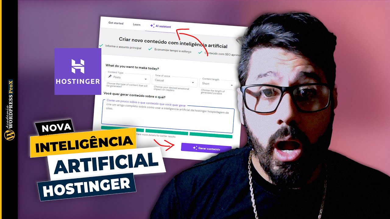 NOVA Inteligência Artificial da Hostinger - Como Obter e Usar Para Criar site e Conteúdo para o Blog