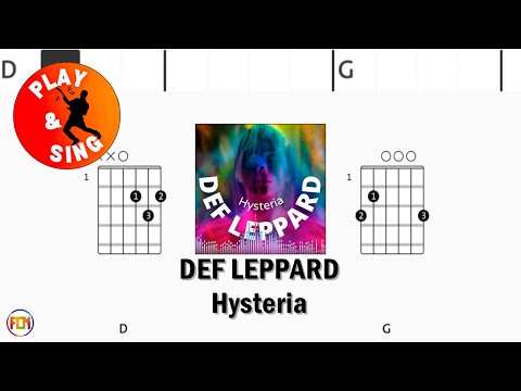 Def Leppard - Hysteria | Scrolling Guitar Chords & Lyrics