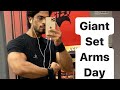 Back in gym | giant set arms day | akshat fitness