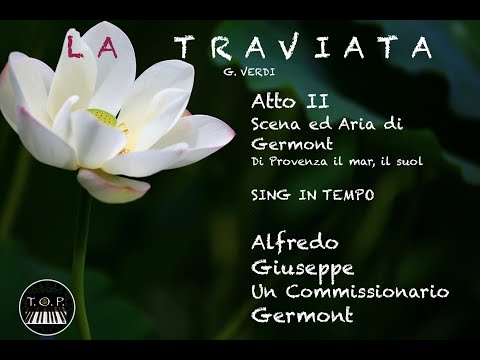 Traviata Act 2 Scene ed Aria Germont in TEMPO | Giuseppe Verdi | Opera Role Study Karaoke