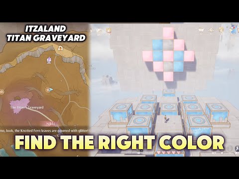 Jump onto the crystal pillar to match the color | Titan's Graveyard | Infinity Nikki