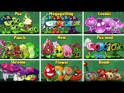 Random 16 Team 4 Plants VS 4 Team Zombies - Who Will Win? - Pvz 2 Team Plant Battlez
