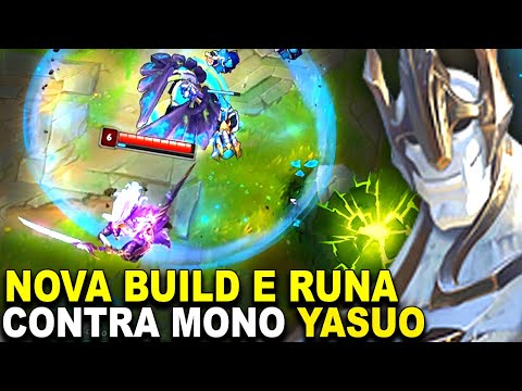 GALIO MID *12 KILLS* TESTANDO BUILD E RUNA NOVA PARA SUBIR DE ELO | MONO GALIO VS YASUO LOL GAMEPLAY