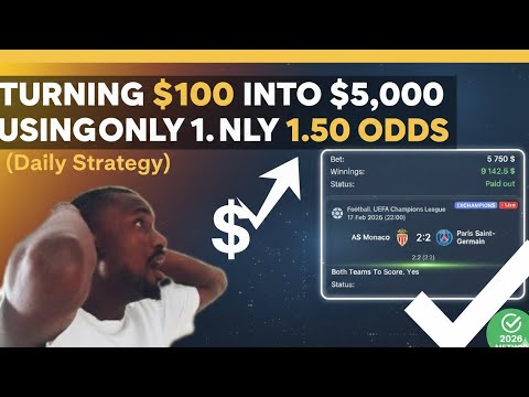 Trasformare $ 100 in $ 5.000 utilizzando SOLO quote di 1,50 (strategia giornaliera)