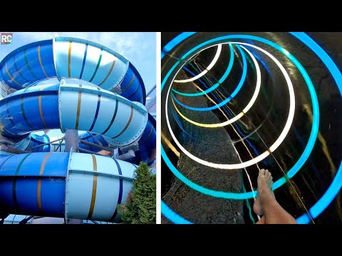 Schnelle Spiralrutsche im sárvárfürdő in Ungarn | Óriáscsúszda 1