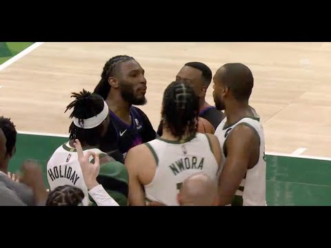 Khris Middleton And Jae Crowder Fight Each Other After Khris Hits A Clutch Three